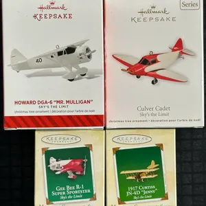 Hallmark Keepsake Sky's The Limit Airplane Ornaments Lot of 4