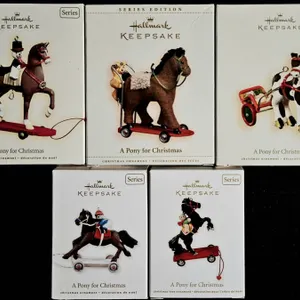 Hallmark Keepsake A Pony For Christmas Ornament Collection, 5 Boxes
