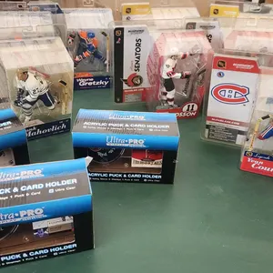 McFarlane NHL Legends Figures and Ultra Pro Puck Card Holders Lot