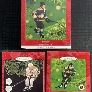 3 Hallmark Keepsake NHL Hockey Ornaments in Boxes