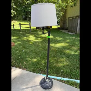 Adjustable Floor Lamp with Drum Shade