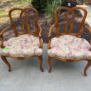 Pair of Vintage French Provincial Accent Chairs