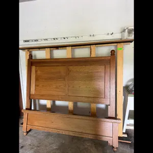 Solid Oak Wood Headboard and Footboard Bed Frame