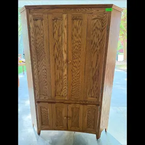 Oak Corner Cabinet Armoire Entertainment Center