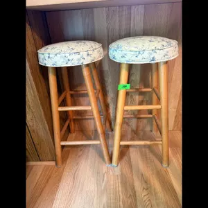 Furniture Multi-color Floral Bar Stool Set of Two