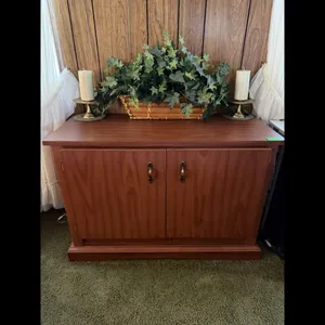 Cherry Wood Cabinet - Vintage Double Door...