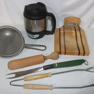 Kitchen: Alaska Cutting Board and Knife, Tongs,