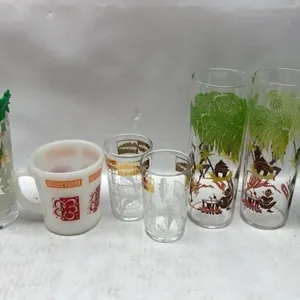 Vintage Drinking glass mug cup lot Retro Fire King