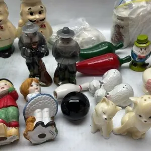 Large lot of Salt & Pepper shakers bowling cats et