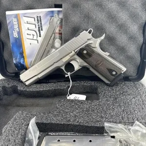 Sig 1911 45cal
Two clips and case included