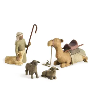Willow Tree Nativity Shepherd  Animals 4-Pc Set