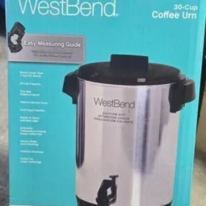 West Bend Polished Aluminum Commercial Coffee Urn