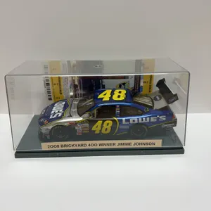 2008 Brickyard 400 NASCAR Diecast Car #48 Jimmie Johnson With Race Tickets and Display Case Set Lowe