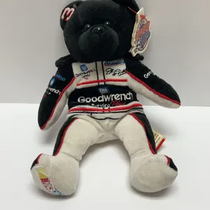 2000 Team Beans NASCAR Dale Earnhardt #3 Goodwrench Service Plus Bear Plush with Tags, Authentic Lic