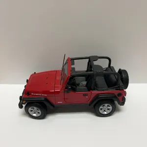 Maisto 1:18 Scale 2003 Jeep Wrangler Rubicon Die-Cast Model, Red, DaimlerChrysler Licensed, Thailand