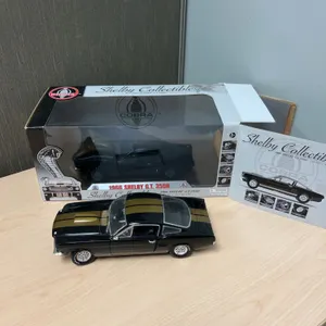 Shelby Collectibles 1966 Shelby GT350H 1:18 Scale Die-Cast Model, Black with Gold Stripes, Boxed Set