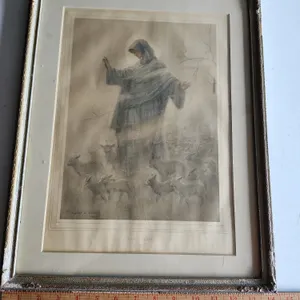 Saint Bride By Margaret Tarrant, Reproduction 14.25"X18.25"
