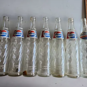 7 Vintage Pepsi Cola 10 oz. Glass Bottles