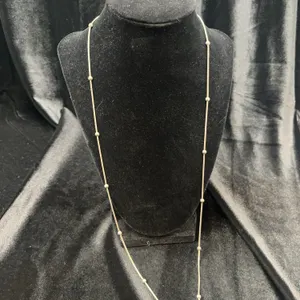 Sterling Silver 28-Inch Necklace With Ball Accents
