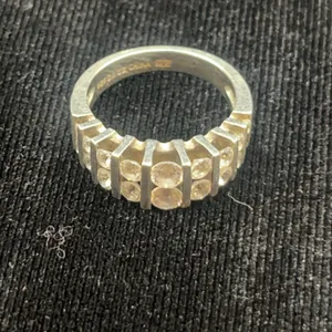Sterling Silver Ring with Cubic Zirconia Accents