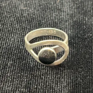 Sterling Silver Ring with Black Onyx, Size 5.5