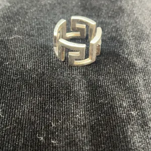 Geometric Pattern Sterling Silver Ring, Size 5
