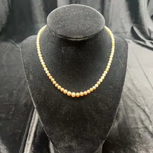 14-Inch Strand of Graduated Faux Pearls with Pinch Clasp
