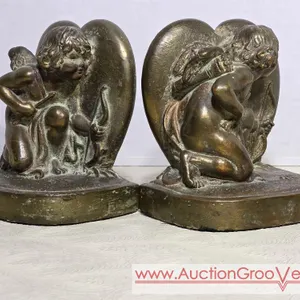 Vintage Cupid Book Ends. Gregory Allen. 5.5 x 4 x 6 Each. K
