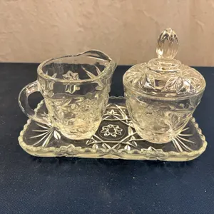 Crystal cream & sugar