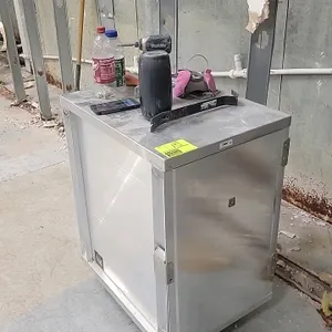 Regency half-size aluminum transport cabinet. Features a non-insulated design with a single solid door, interior pan slides, and a mobile base on cast