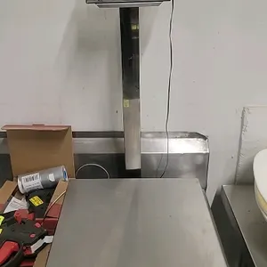 AvaWeigh 334BS150TX digital receiving scale. Features a stainless steel platform and column with a digital display indicator. Legal for trade. Capacit