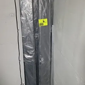 APC metal covers. Features durable black metal construction with printed red APC logos. Designed for use with server rack enclosures. Measuring 83"L x