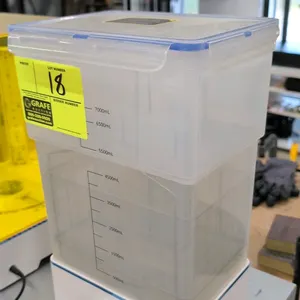 Elegoo MERCURY X WASH 3D printer post-processing wash station. Features a translucent washing bucket with lid, wire basket, volume markings up to 7000