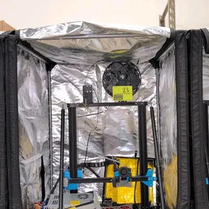 Creality CR-10 V3 FDM 3D printer. Includes a 28"x30"x35" reflective heat enclosure, Mean Well LRS-350-24 power supply, and top-mounted spool holder. B