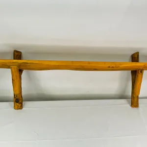 Rustic Log Wall Shelf