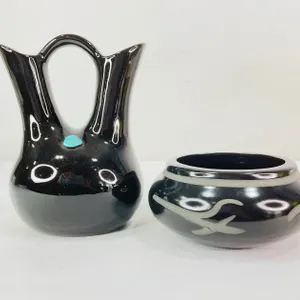 Blackware Native American Inspired Pottery