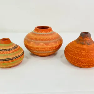 Etched Native American Pottery