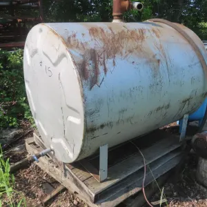 John Wood 200 Gallon Metal Oil Tank – w/ Approx 50 Gallon Used Oil