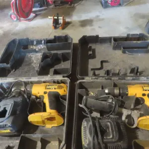 2x DeWalt Cordless 7.2V 1/2" Driver – w/ Chargers, No Battery