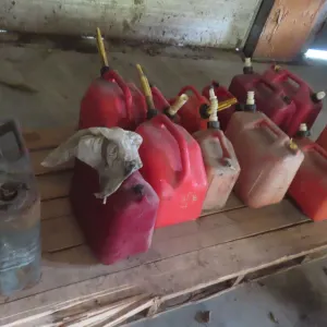 Plastic Gas Containers – Qty 12, plus 1 Military Style Can