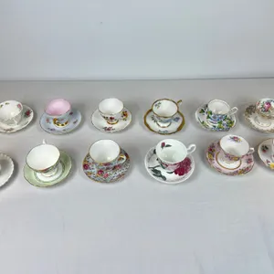 Assorted China Cups & Saucers