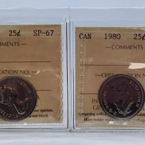 ICCS Graded Specimen 1979 and 1980 Canada