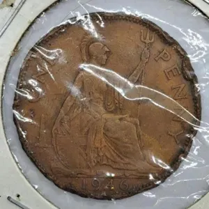 1946 Great Britain One Penny Coin