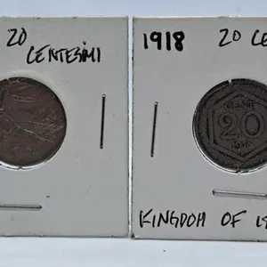 1910 and 1918 Italy Twenty Centesimi Coins