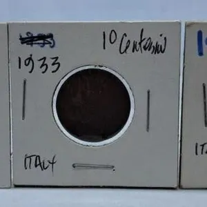 1921, 1933 and 1938 Italy Ten Centesimi Coins