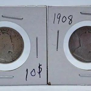 1907 and 1908 Canada Quarters