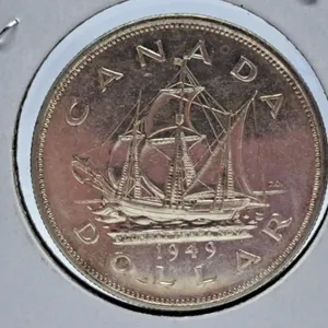 Mint State 1949 Canada One Dollar Coin