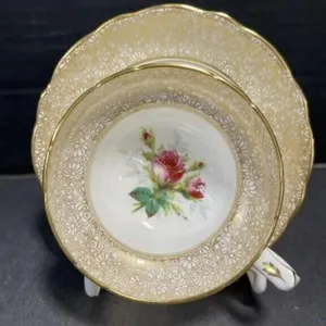 Hammersley Teacup & Saucer, Grandmothers Rose -