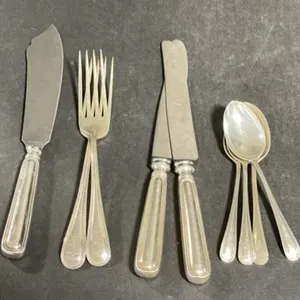 3 Spoons , 2 Forks, 3 Knife Handles- Birks