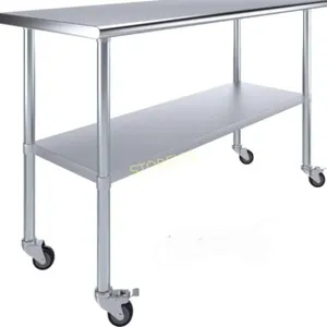 New 5' x 2' S/S Work Table - No Wheels